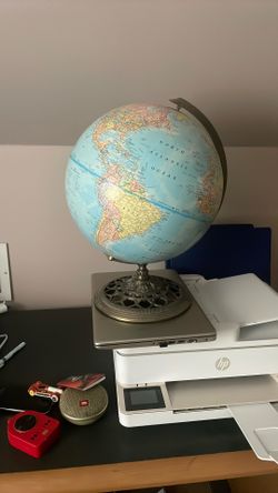 BEAUTIFUL George F Cram Co Globe MADE IN USA