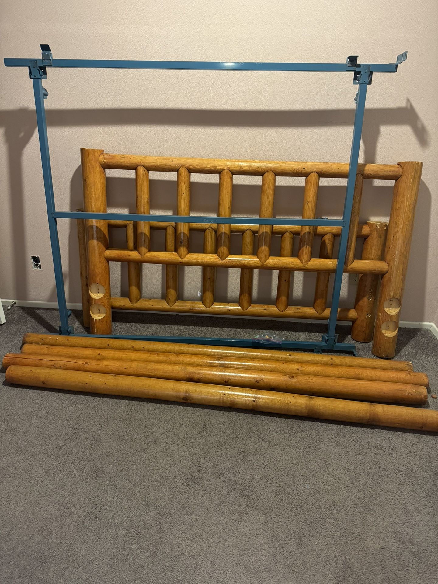 Log Bed Frame Queen