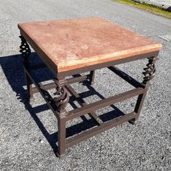 Wrought iron And Granite End Table