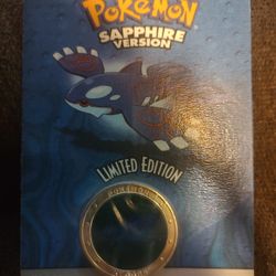Limited Edition Pre-Order Pokemon Saphire Collectors Coin