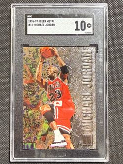 1996 Fleer Metal Michael Jordan #11 SGC 10 GEM MINT HOF