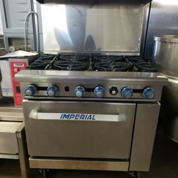 Used Imperial 36"L Range With 6-Burners, Standard Oven, Natural Gas
