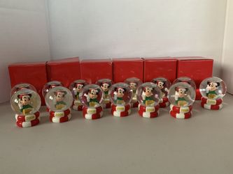 JCPenney Disney Mickey Mouse Miniature Snow Globe 2006 - Lot of 14