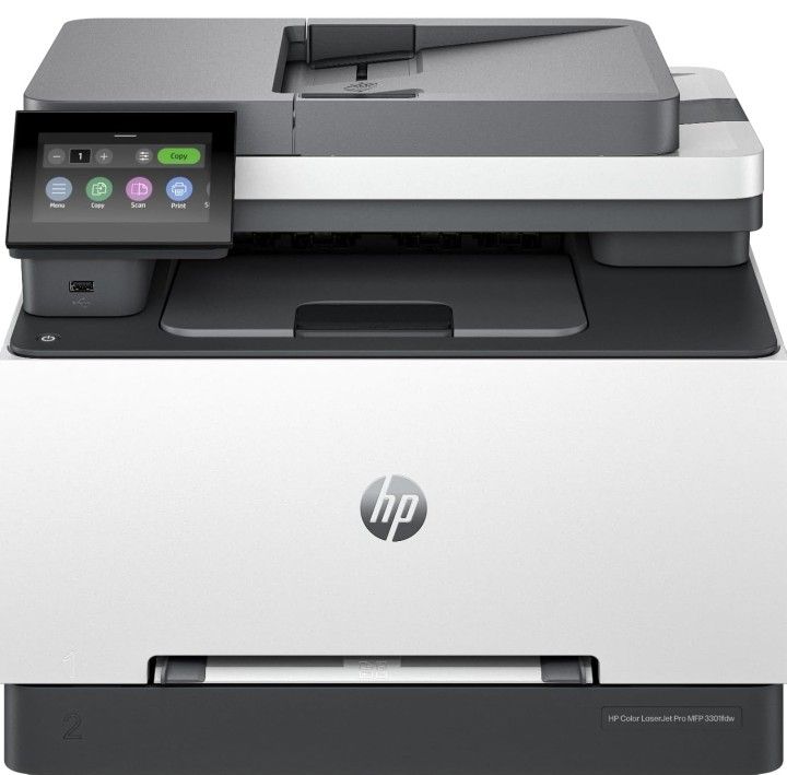 HP Color Laserjet Pro MFP 3301fdw Wireless All-in-One Color Laser Printer, Office Printer, Scanner, Copier, Fax, ADF, Duplex, Best-for-Office (499Q5F)