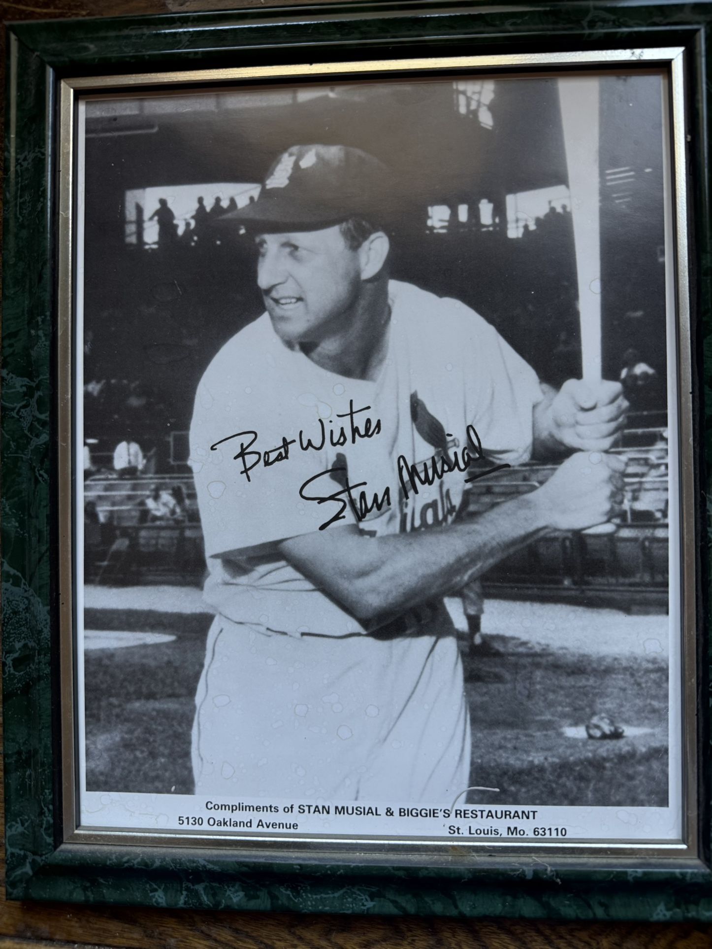 8x10 Signed By Stan Musial