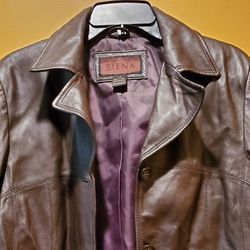 Women's Leather Jacket Large 