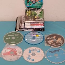 PS1 PS2 Wii And DS  Video Game Lot 