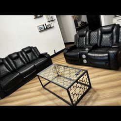 Black Leather Couches 