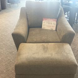Lealand Chair And Ottoman