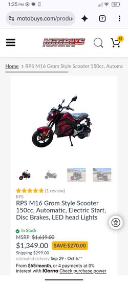 RPS M16 Grom Style 150cc Scooter