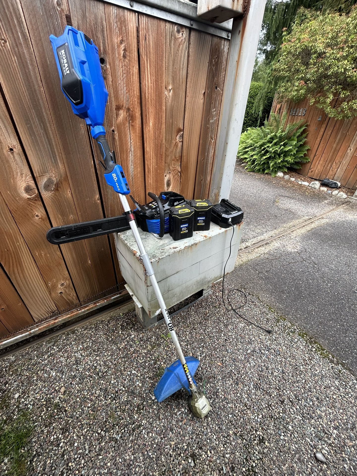 Cobalt 80 V Chainsaw And Weed Walker