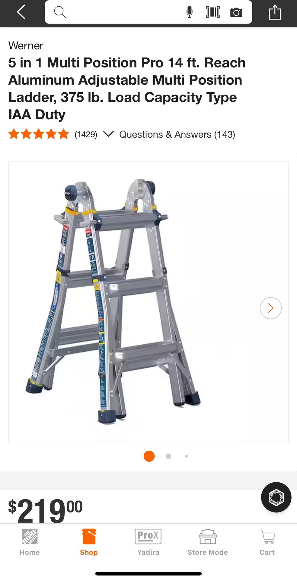 Brand NEW Werner Ladder 14 Ft Reach 