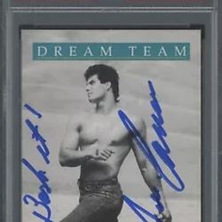 PSA DNA JOSE CANSECO SIGNED & INSCRIBED 1991 SCORE DREAM TEAM BASEBALL CARD