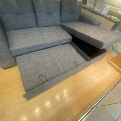 Monaco Sofa Sectional With Pull Out Bed And Storage $699