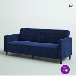Perdue Blue Velvet Sofa