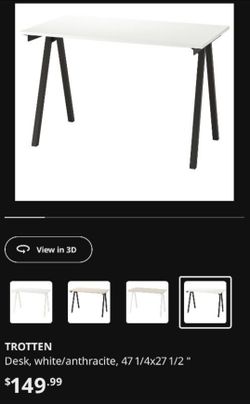 Computer Desk / Office Desk / White Desk / Black and White Desk / Table