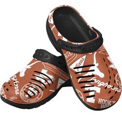 FOCO Texas Longhorns NCAA Mens Historic Print Clog with Strap -by M