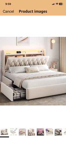 Modern Storage Bed + Mattress