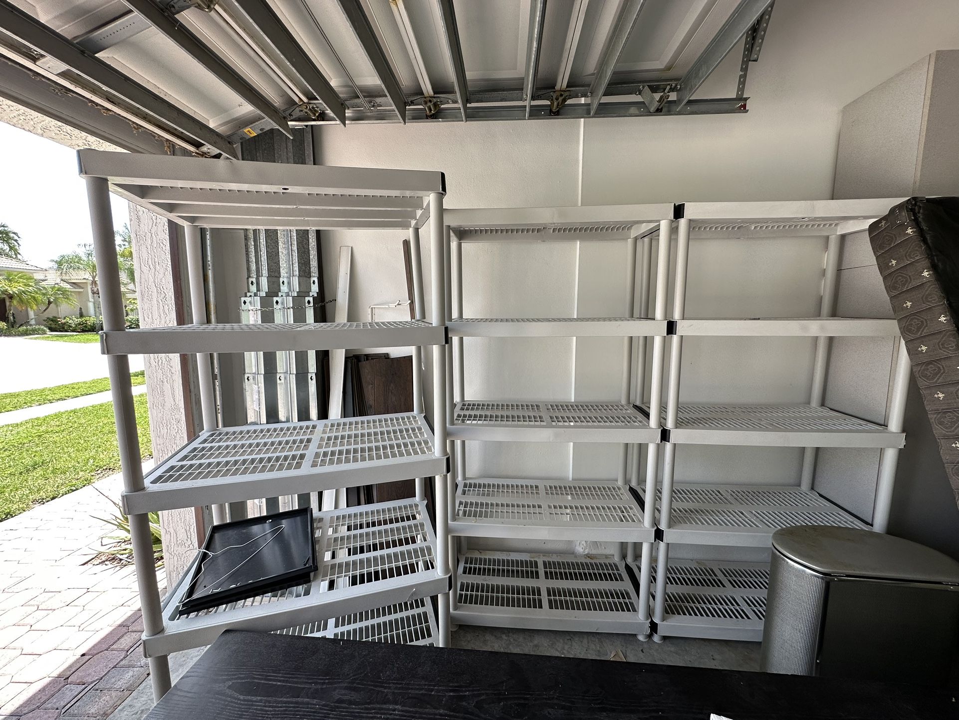 5Tier Plastic Garage Storage Shelving Unit in Gray (36 in. W x 72 in