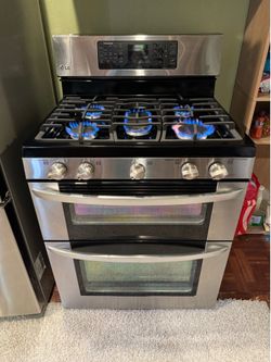 Estufa LG Stainless Steel Double Horno 5 Quemadores