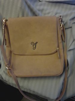 Limited inc.  Vegan Leather Custom Bag. ( Letter is F )- (Like New )
