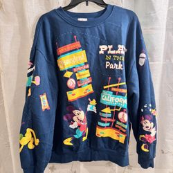 Disney Parks Mickey & Friends 'Play in the Park' dark navy pullover sweatshirt