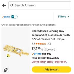 Shot Glasses Serving Tray