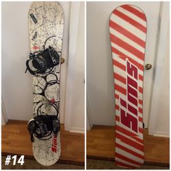5150 Brand 114cm snowboard with 5150 bindings size small