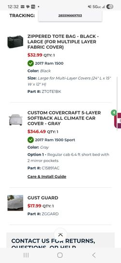 Car cover for ram single cab