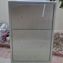 14" x 21" x 21" Stainless Steel BBQ Kitchen Drawers with Handles, 2 Drawers