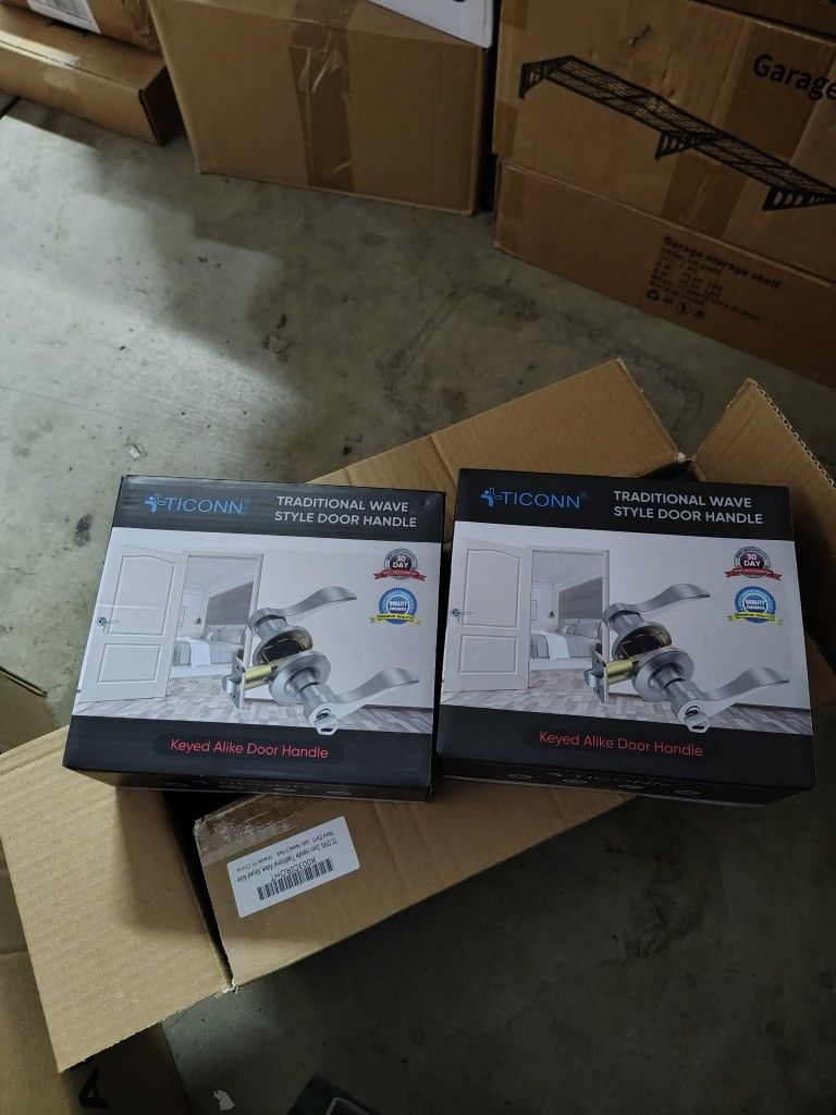 5 Pack) Ticonn Door Knobs With Key