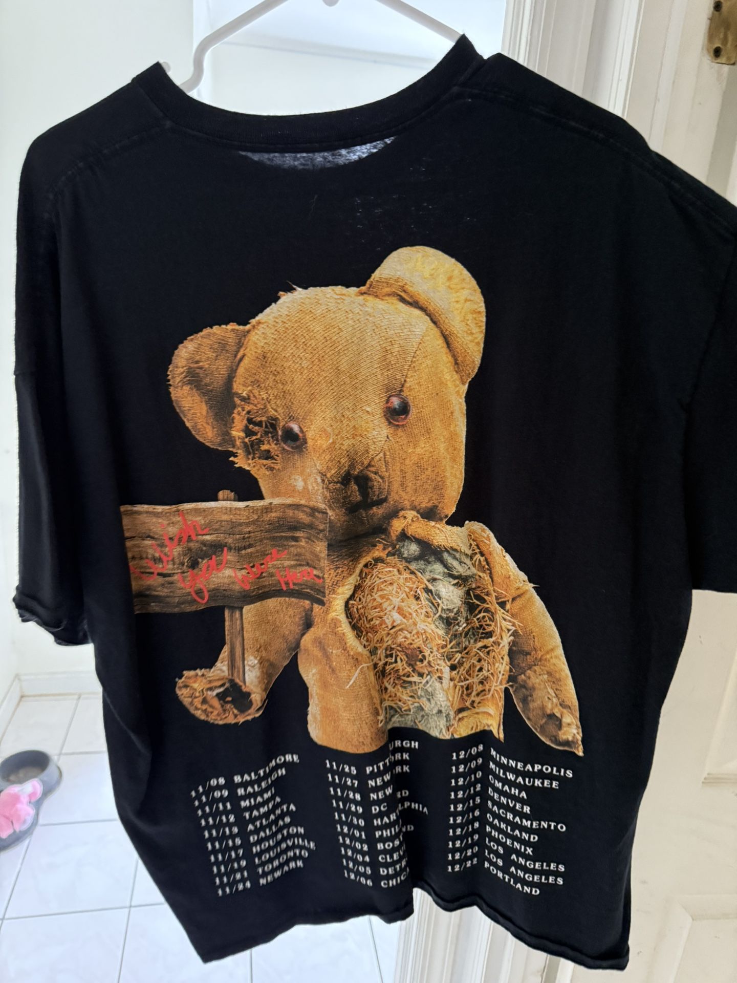 XL Travis Scott Wish You Were Here Bear T Shirt