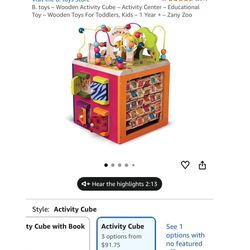 Toddler Wooden Activity Cube
