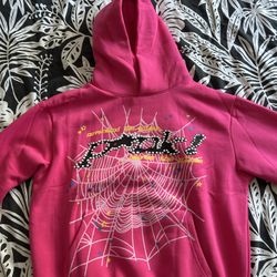 Pink Sp5der Hoodie Pink Medium 