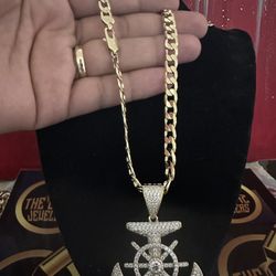 8mm 14K Gold Plated Cuban Chain  Cadena Cubana De 8 Mm 24 Oro Laminado 14 K