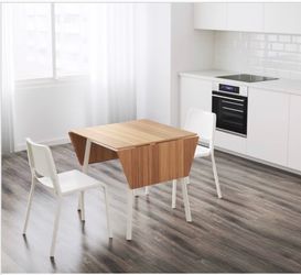 Modern IKEA-Style Drop-Leaf Table – Perfect for Small Spaces