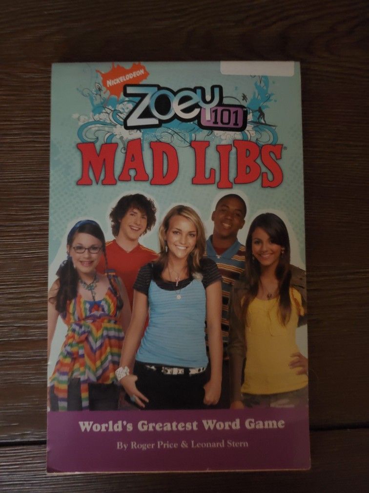 Zoey 101 Mad Libs Nickelodeon