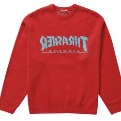 Supreme x Thrasher Sweater - Red - Large 