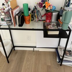 Glass/ Metal Desk 
