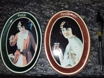 1980s Coca-Cola coasters trays