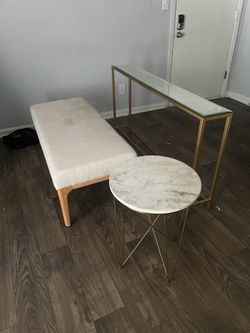 3-Piece Furniture Set – Bench, Console Table, Side Table