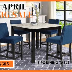5 PC DINING TABLE 