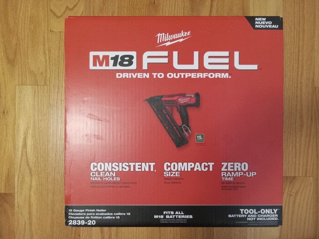 Milwaukee M18 Fuel 15GA Finish Nailer
