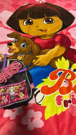 Toddler blanket, jump rope and backpack