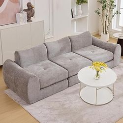 Gray Modular Boneless Sectional Couch NEW $350 B/O
