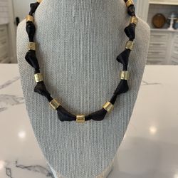 Leather And Gold Necklace Great Condition