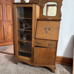 Secretary With Curio Cabinet