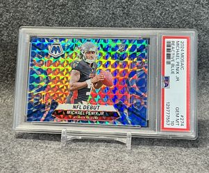 🧨 2024 Michael Penix Jr. ROOKIE Reactive BLUE NFL Debut PSA 10 !! 🔥