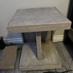 2 Couch End Tables | Gray Wood