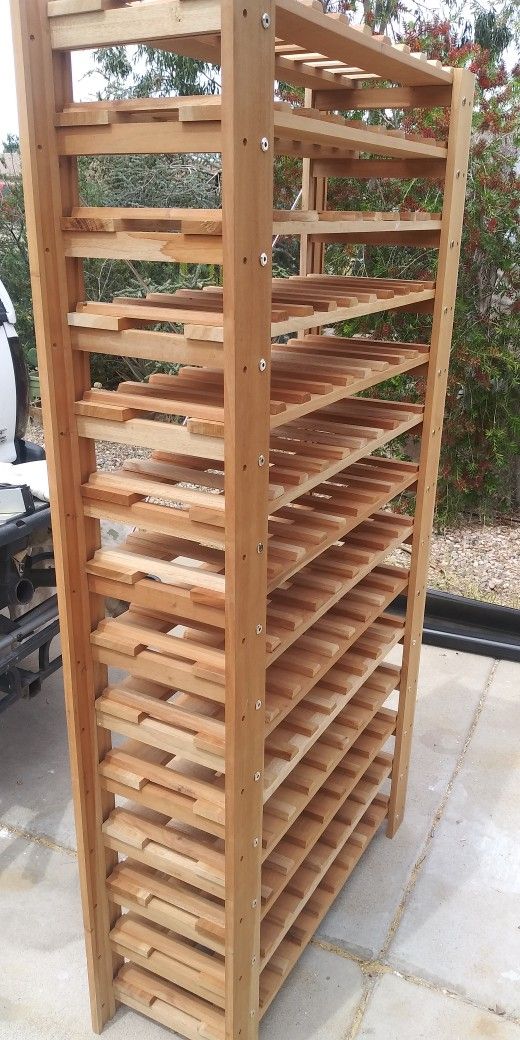 Swedish 126 Bottle Wood Wine Rack